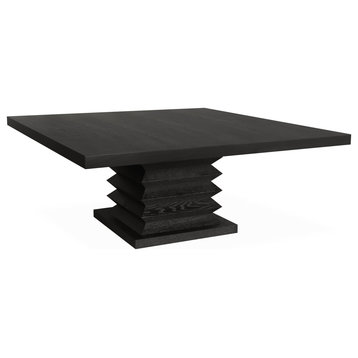 The Rostam Dining Table, 72", Ebony Oak