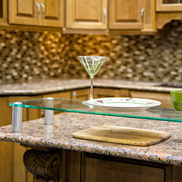 Multi-level Kitche Island with StandOffs
