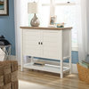 Sauder Cottage Road Engineered Wood 39" Console Table in Soft White