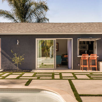 Tropical Modernism - ADU, Backyard remodel and an Addition in Burbank