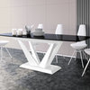 PERFETTO Extendable Dining Table , Black/White