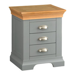 Regatta Grey 3 Drawer Bedside - Nightstands And Bedside Tables
