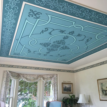 Victorian Ceiling Mural. Hand painted by Tom Taylor of Mural Art LLC