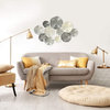 Modern Grey Metal Attached Rounds Wall Decor