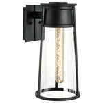 Norwell Lighting - Norwell Lighting 1245-MB-CL Cone, 1-Light Large Outdoor Wall Mount - 1245-MB-CLThe voluptuous bell shaped fixture reinvents an icCone 1 Light Large O Matte Black Clear Gl *UL: Suitable for wet locations Energy Star Qualified: n/a ADA Certified: n/a  *Number of Lights: 1-*Wattage:60w T10 Edison bulb(s) *Bulb Included:No *Bulb Type:T10 Edison *Finish Type:Matte Black