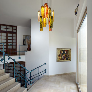 Custom-Made Fused Glass Chandelier - Tanzania