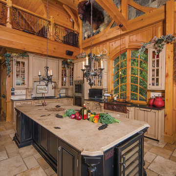 Stone Covered Timber Frame Home in Kentucky