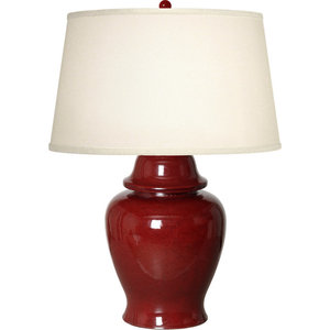 Cookie Jar Lamp Contemporary Table Lamps By Hedgele Ginger Jar Lamp Red Ivory Faux Silk