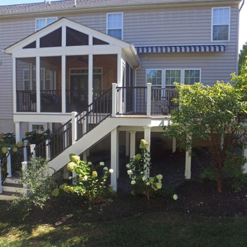 TimberTech Mocha deck and porch with Ashwood border in Germantown MD