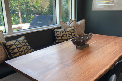 Transitional dining room photo in Miami