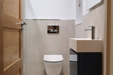 Design ideas for a contemporary bathroom in Hertfordshire.