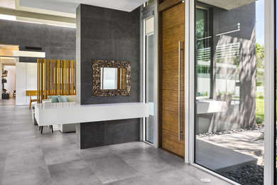 Inspiration for a modern entryway remodel in Miami