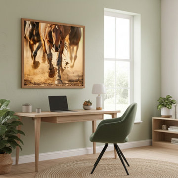 Equine Exodus Biophilic Style Artwork