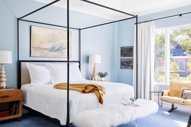 Inspiration for a transitional bedroom.
