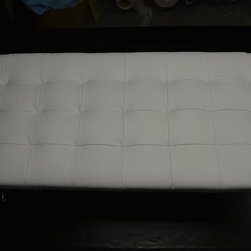 Leather White Bench - Products