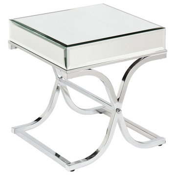 Lindsey Mirrored End Table