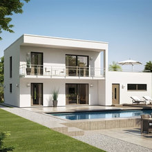 Bauhaus Novum Moderno Fachada De Kern Haus Ag