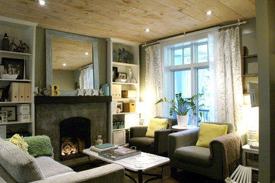 Mountain style living room photo in Toronto