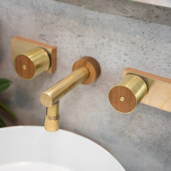 Leo Timber & Brass Tapware - Bathroom Sink Taps