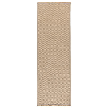 Nourison Washable Jute 2' x 6' Natural Modern Indoor Rug