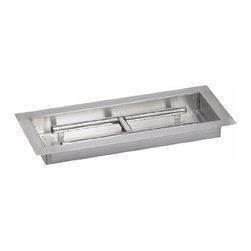 American Fireglass - Stainless Steel Drop-In Fire Pit Burner Pan - Fire Pit Accessories