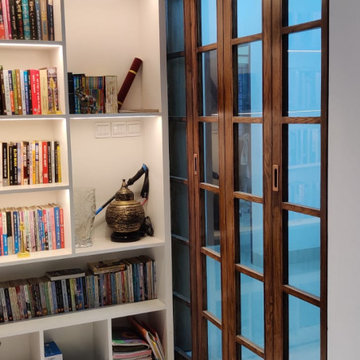 Built-in Book Wall in a Rampura Apartment, Dhaka
