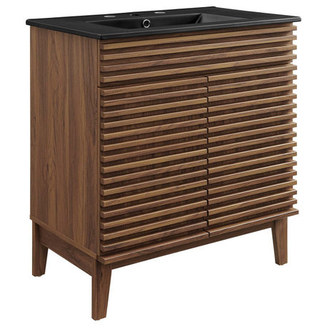 Render 30" Bathroom Vanity, Walnut Black