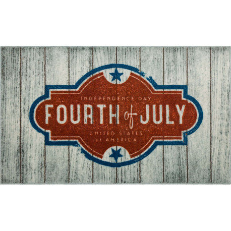 Fourth Of July Area Rug, Gray, 2' 6" x 4' 2"