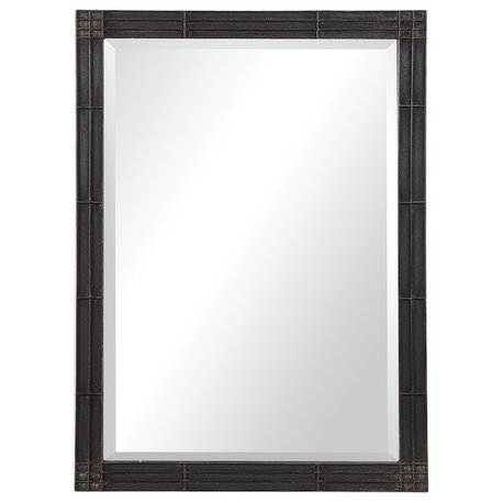 Gower Aged Black Vanity Mirror