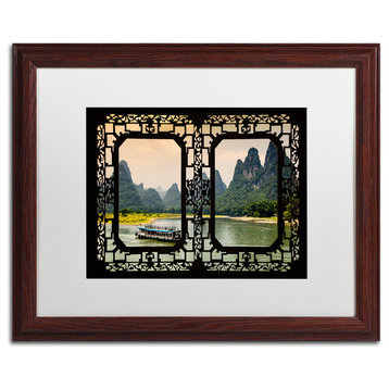 Philippe Hugonnard 'Li River View' Art, Wood Frame, White Matte, 20"x16"