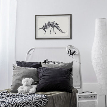 "Big Stegosaurus Skeleton" Framed Painting Print