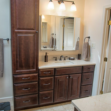 Bathroom with stacked stone accent walls in Cranberry, PA