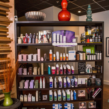 Reception Desk and Product Shelf