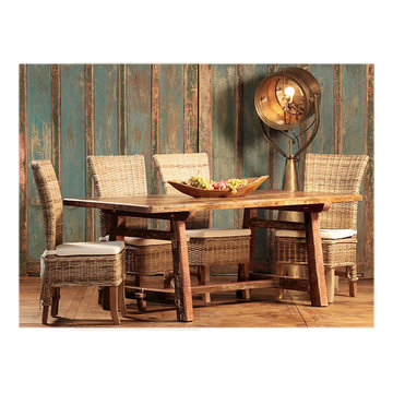 Casual Farmhouse Dining with an Industrial Flare.