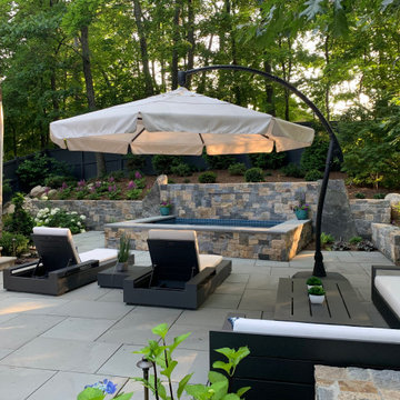 Lexington, MA  Plunge pool  with Waterfall