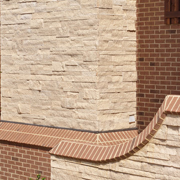 Briarwood Brick & ARRIS-stack Thin Stone Home - South Carolina