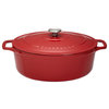 Chasseur 6.25-quart Red Enameled Cast Iron Oval Dutch Oven