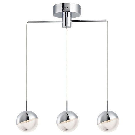 ET2 Lighting Spot 3-Light Pendant, Polished Chrome