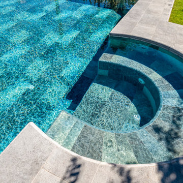 Olcay Mix & Pool Garden Grey Porcelain Tiles - Cesme,Izmir Villa