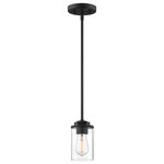 Designers Fountain - Jedrek 1-Light Mini-Pendant, Black - Whether used in a light industrial setting or a more transitional interior, Jedrek is today's answer for an updated versatile look.