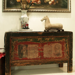 Hand Painted Zen Cabinet - Accent Chests And Cabinets
