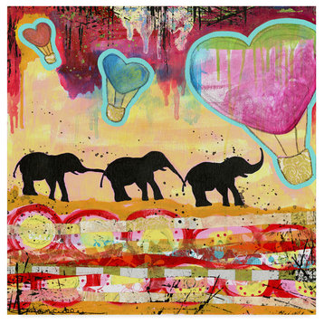 Jennifer Mccully 'The Elephant Walk' Canvas Art, 35"x35"