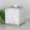 nu steel Misty Silver Collection Tissue Box Cover