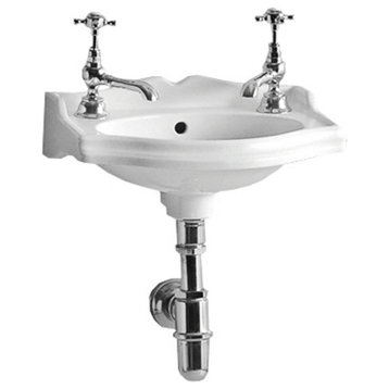 Whitehaus AR035-T China 14-3/4" Wall Mounted Bathroom Sink - White