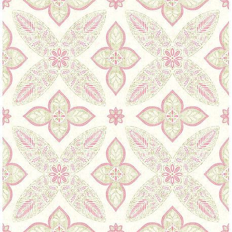 Geometric Bohemian Wallpaper, Pink, Bolt