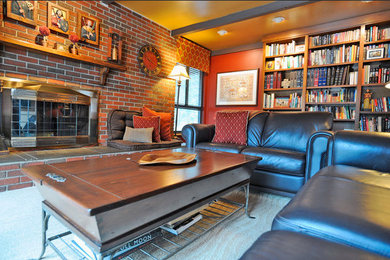 Inspiration for a contemporary family room remodel in DC Metro