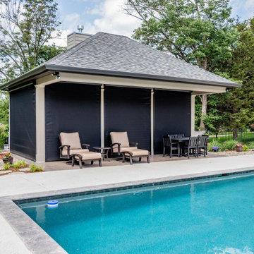 Covered Patio with a Hip Style Roof