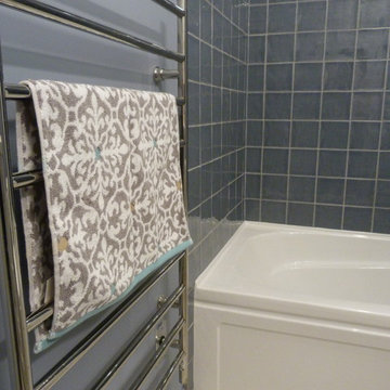 WALL TILE & HEATED TOWEL BARS for both heat and towel storage
