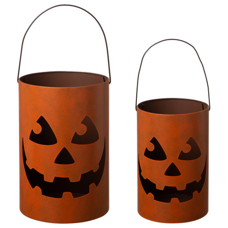 Set of 2 Halloween Jack O Lantern