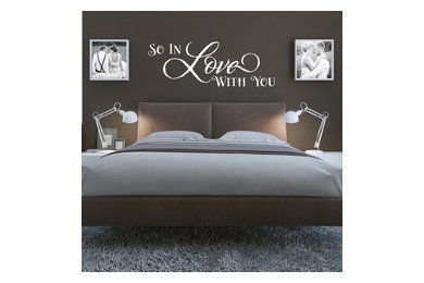 "So In Love With You" Decal Love Quote Vinyl Lettering Self-Adhesive Wording